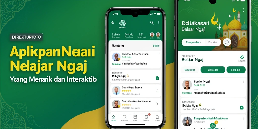 Tampilan antarmuka aplikasi Belajar Ngaji yang interaktif dan user-friendly.