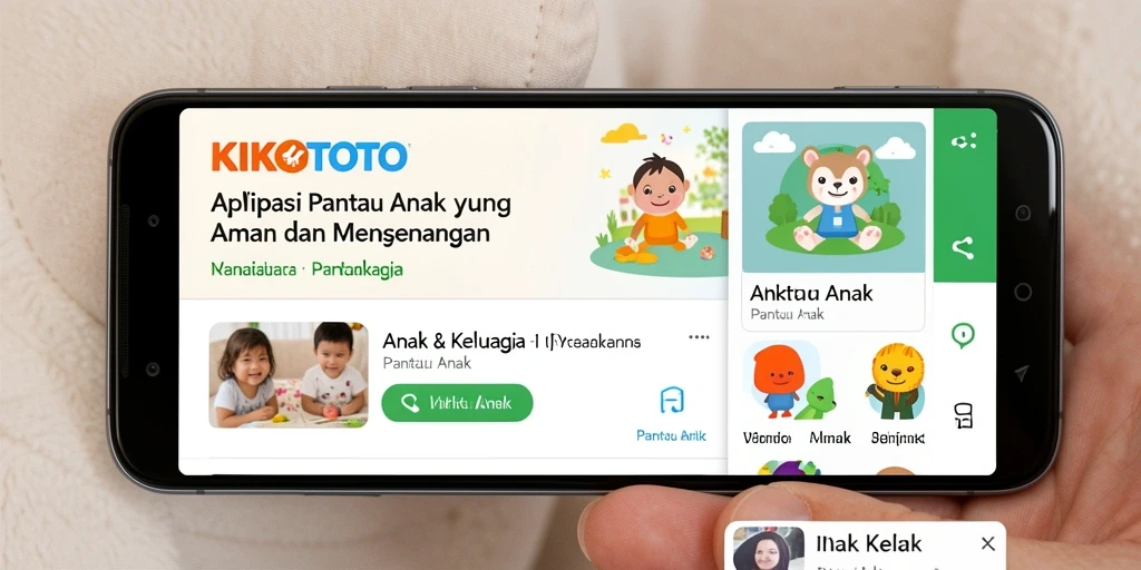 Tampilan antarmuka pengguna KIKOTOTO yang intuitif untuk pantau anak.