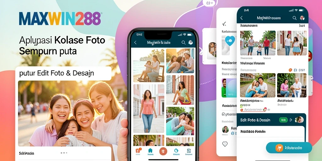 Antarmuka intuitif aplikasi MAXWIN288 untuk membuat Kolase Foto.