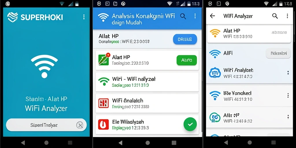 Antarmuka utama SUPERHOKI menampilkan analisis jaringan WiFi secara real-time.