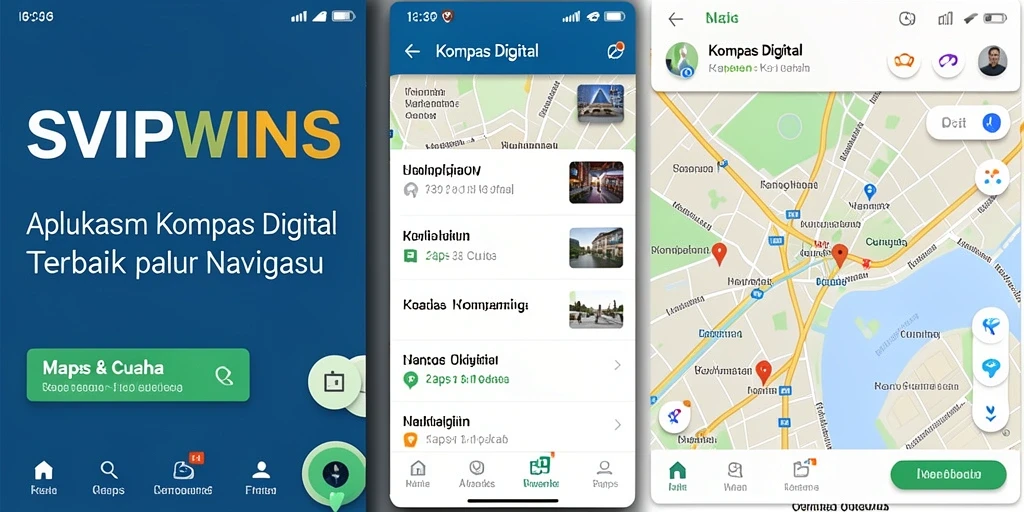Tampilan antarmuka intuitif aplikasi Kompas Digital SVIPWINS.