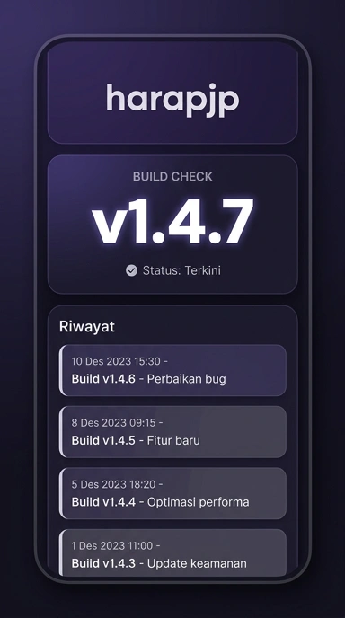 Riwayat Versi Aplikasi harapjp untuk Android